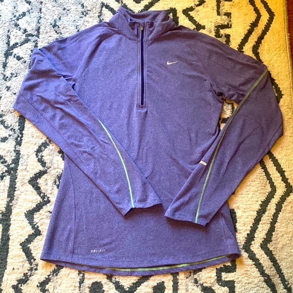 Nike long sleeve dry fit purple running top - Picture 1 of 5